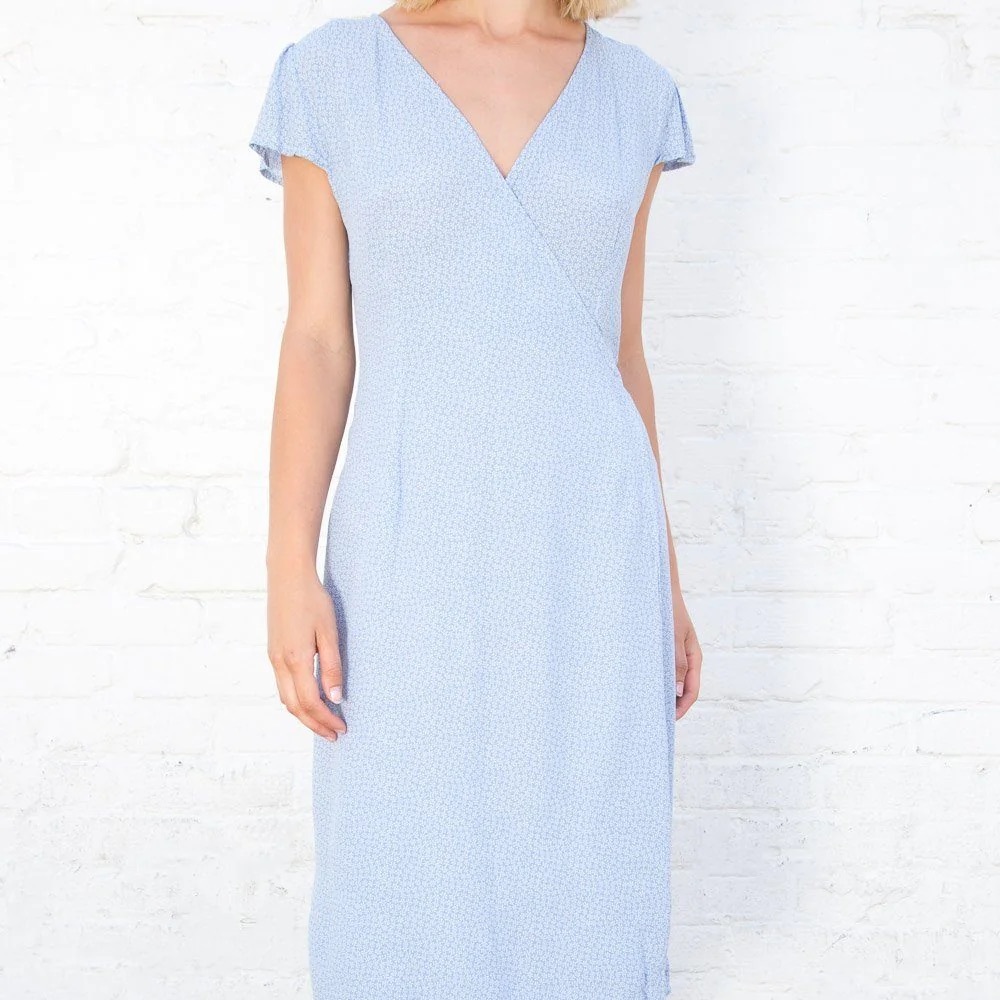 Brandy Melville Robbie Knee Length Wrap Dress